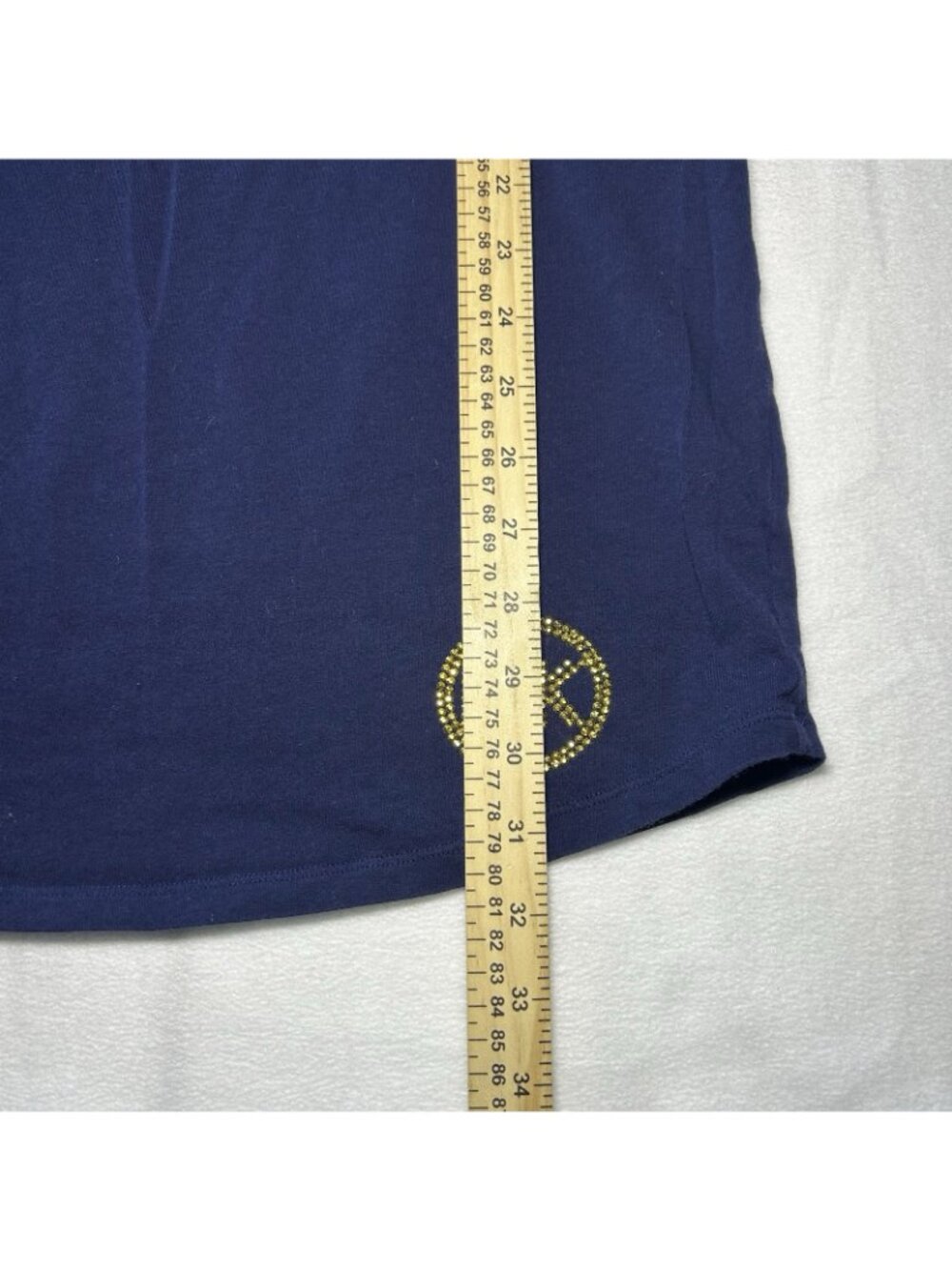 MICHAEL KORS T-shirt Dress Women Size Small Stretch Cotton Navy Blue - Picture 6 of 7